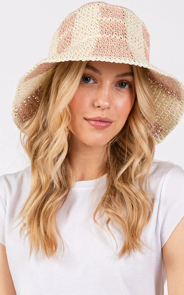 MH0224 COLOR BLOCKED TWO TONE BUCKET HAT