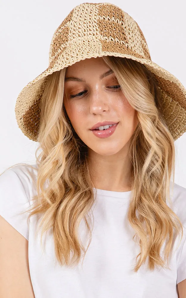 MH0224 COLOR BLOCKED TWO TONE BUCKET HAT
