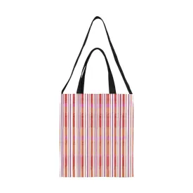 Miniaday Designs Candy Cane Stripes with a Twist Canvas Tote Bag/Medium