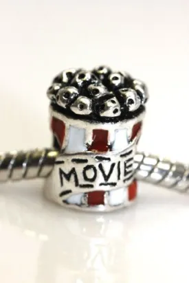 Movie Charm Popcorn Bag European Bead Charm for snake charm Bracelet