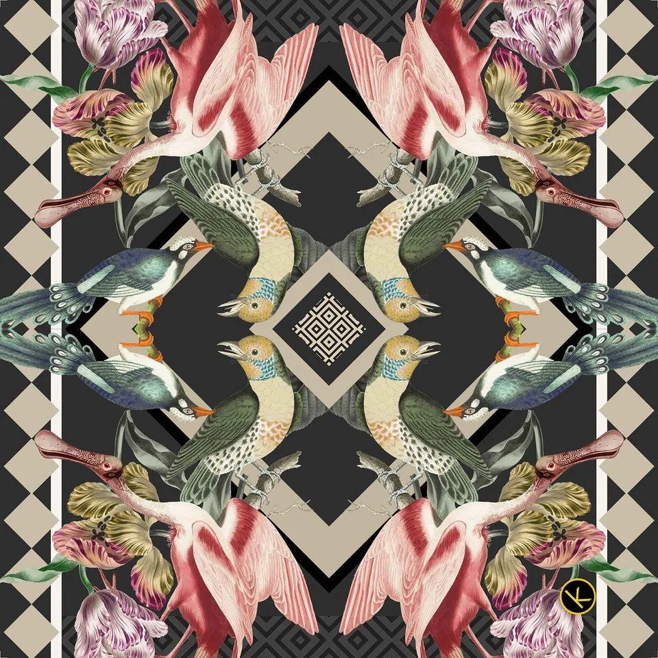 Nikolas Kohl Feathered Finery Charcoal NK148-3 90CM