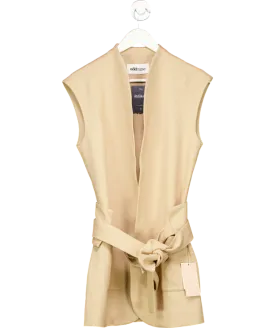 OddMuse Beige The Ultimate Muse Sleeveless Dress With Additional Belts UK XS