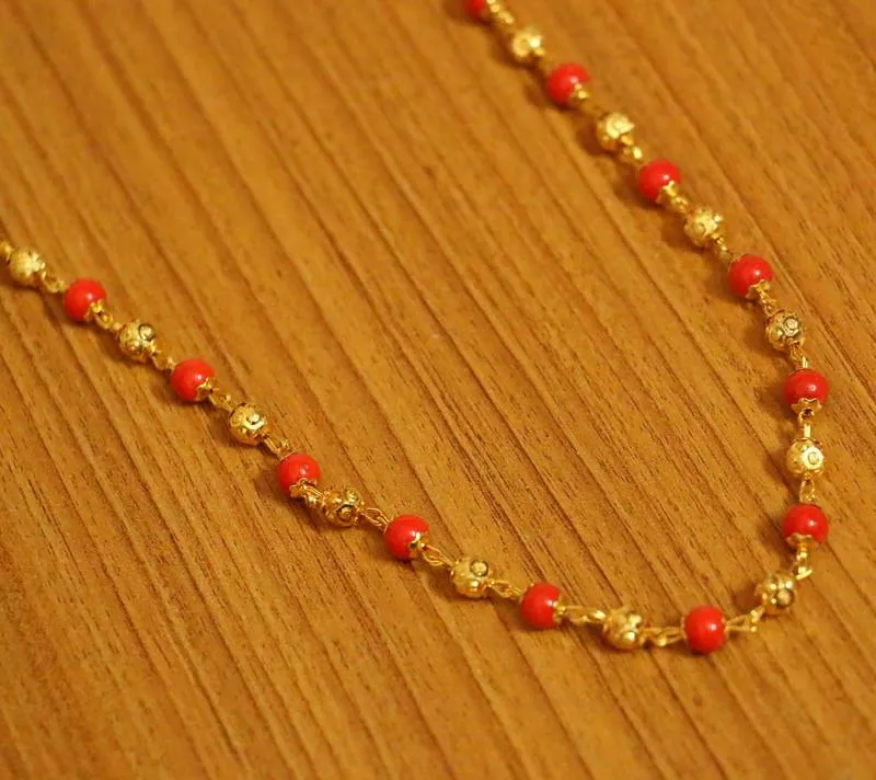 Orange necklaces