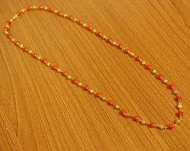 Orange necklaces
