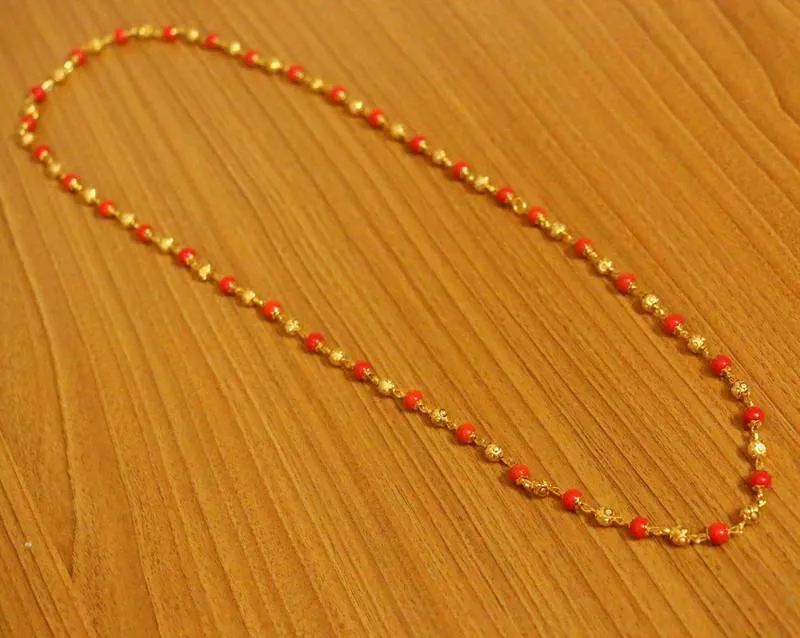 Orange necklaces