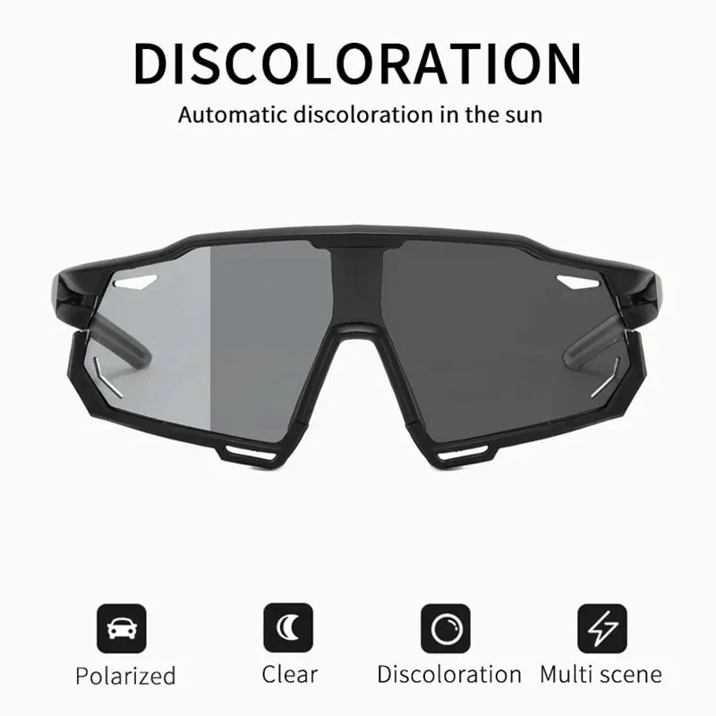 Outdoor Sports Windscreen Discolored Riding Glasses For Men And Women Fashion Polarized Sunglasses Mountaineering Glasses