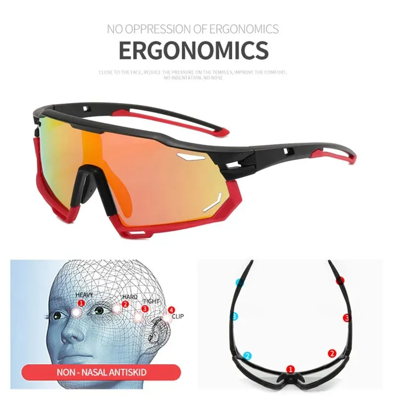 Outdoor Sports Windscreen Discolored Riding Glasses For Men And Women Fashion Polarized Sunglasses Mountaineering Glasses
