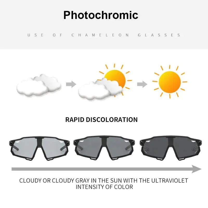 Outdoor Sports Windscreen Discolored Riding Glasses For Men And Women Fashion Polarized Sunglasses Mountaineering Glasses