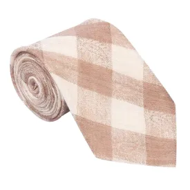 Pashtush Mens Pashmina Necktie, Soft And Luxurious, Paisley Checks, Free Size, Beige