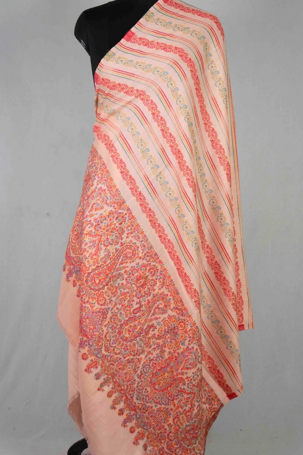 PINK Colour Designer Shawl With Beautifully Highlighted With Border pattern A Sure to Give You Warm Look.