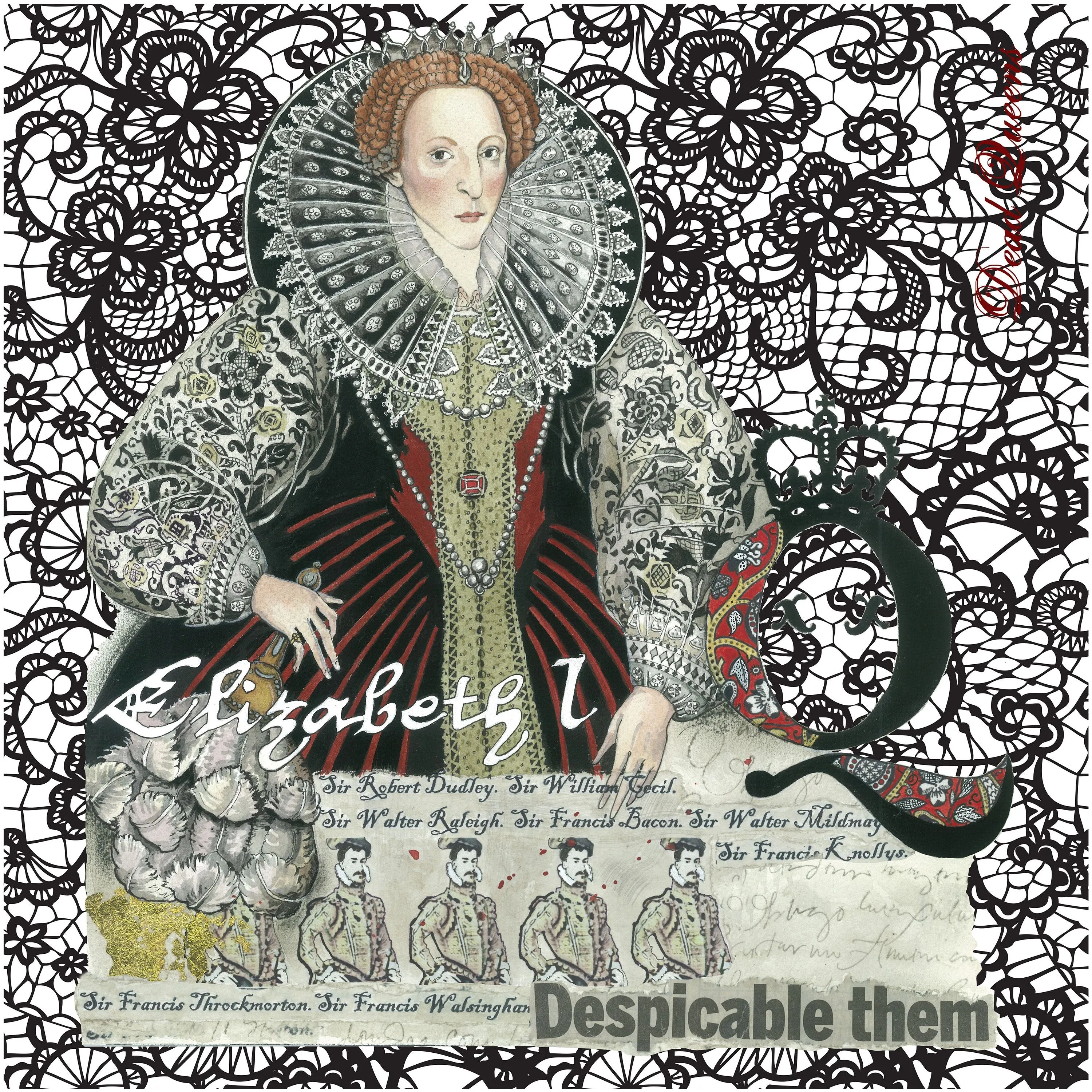 Queen Elizabeth I Silk Square Scarf