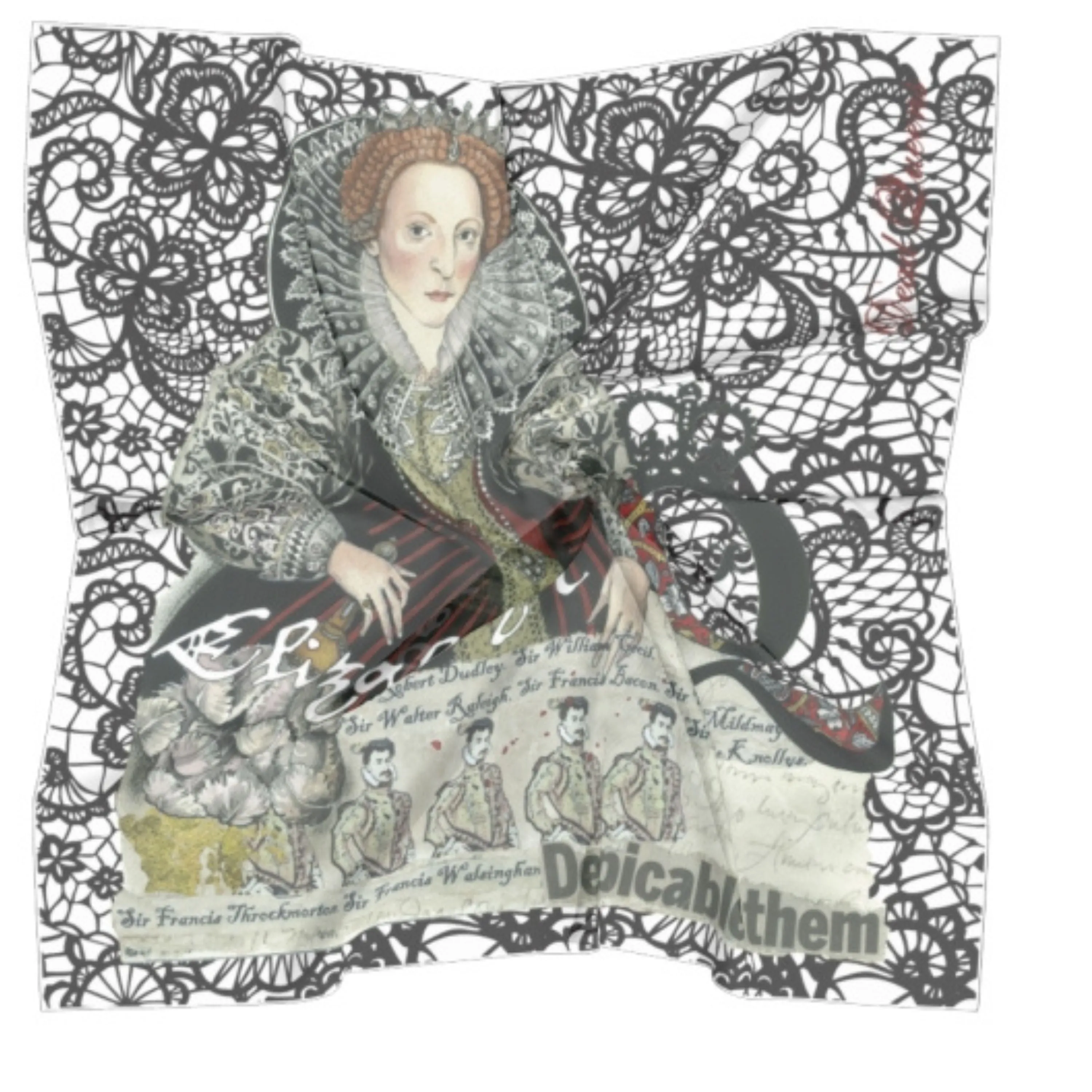 Queen Elizabeth I Silk Square Scarf