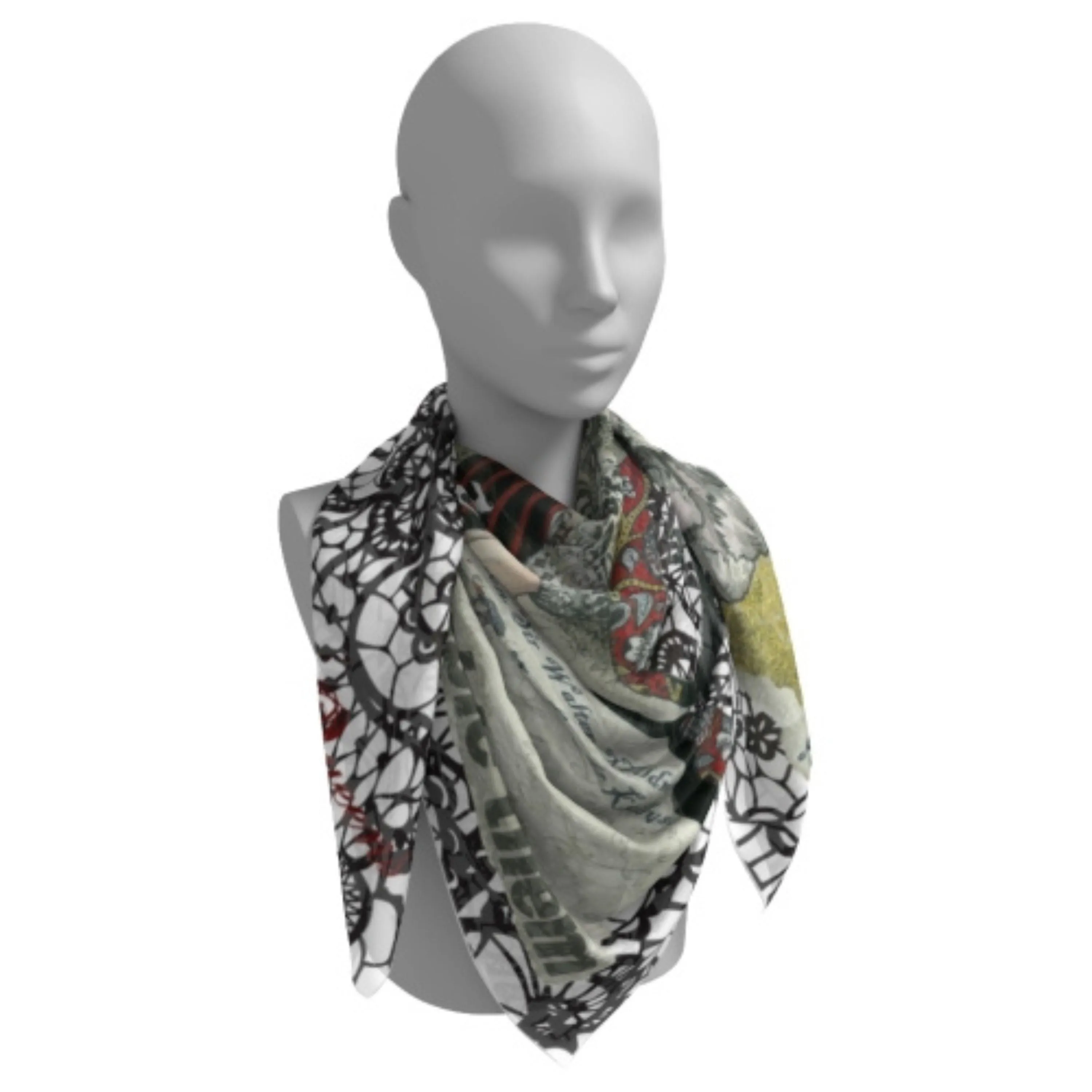 Queen Elizabeth I Silk Square Scarf