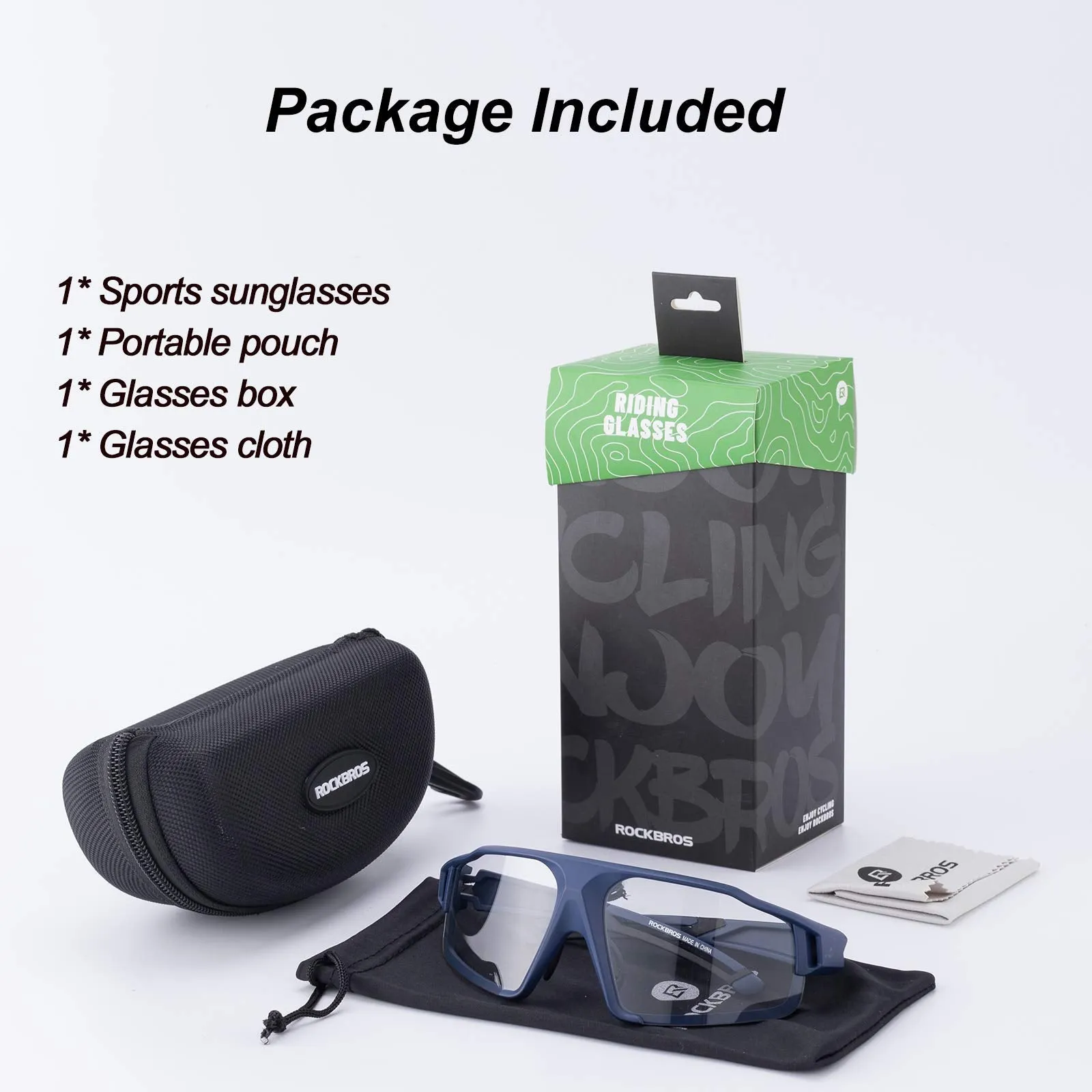 ROCKBROS Photochromic Cycling Glasses UV 400 Protection Sports Sunglasses