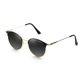 Round Black Shades Fashion Polarized Sun Glasses for Men Women 1608