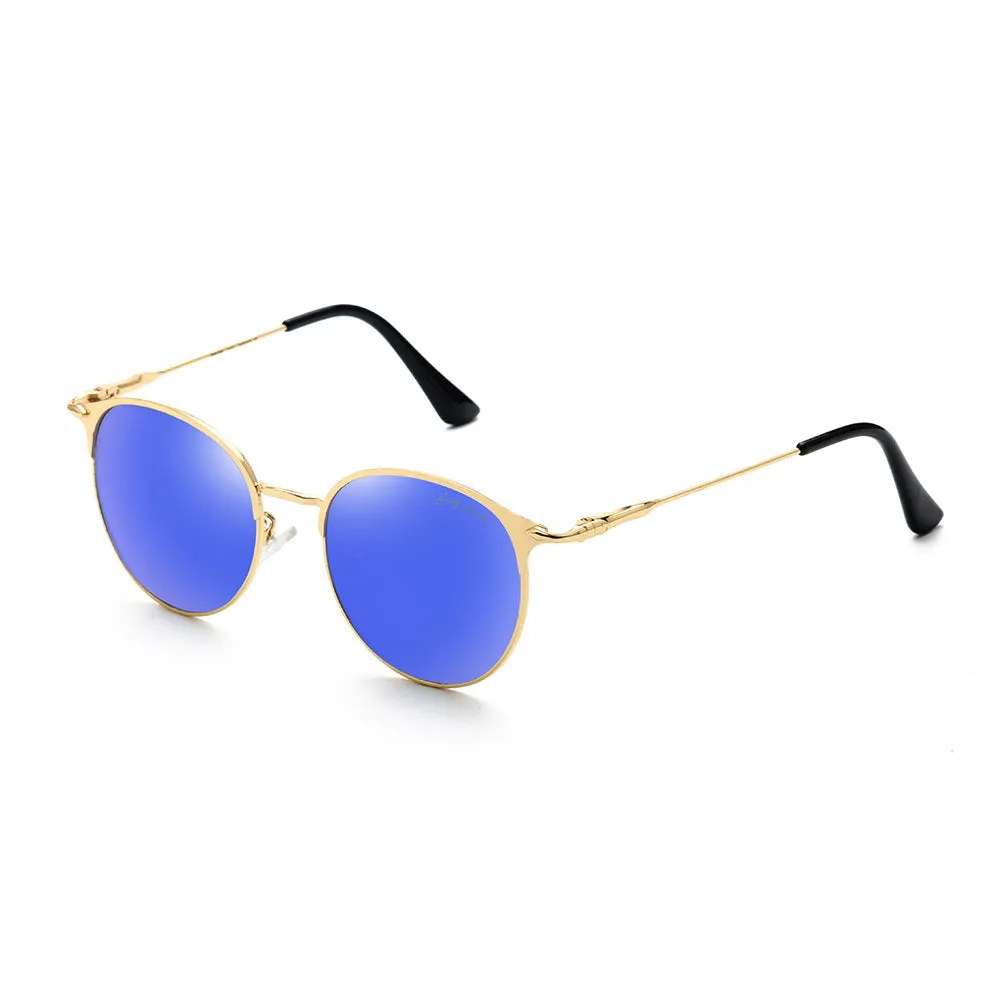 Round Black Shades Fashion Polarized Sun Glasses for Men Women 1608