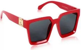 Round, Retro Square Sunglasses (For Men & Women, Red, Violet)