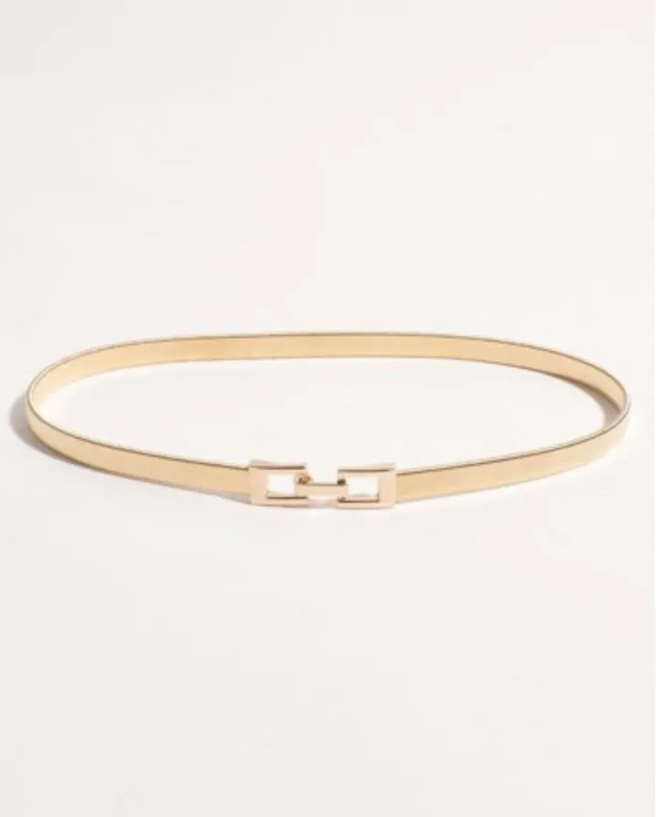 Slinky Metal Event Waist Belt Gold