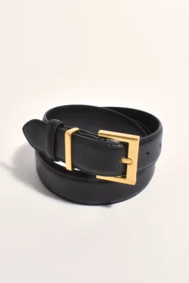 Square Buckle Belt Black/Gold