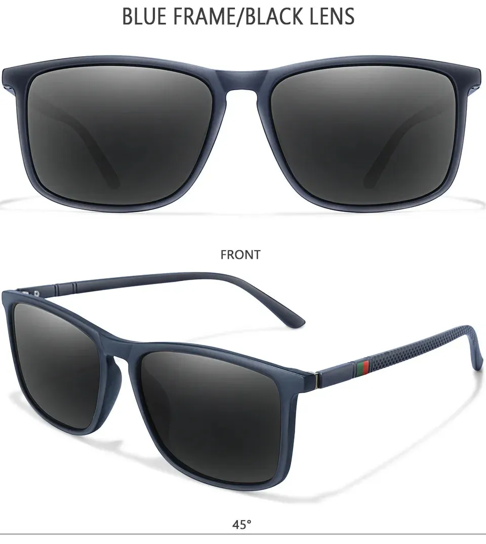 Square Vintage Polarized Men's Sunglasses