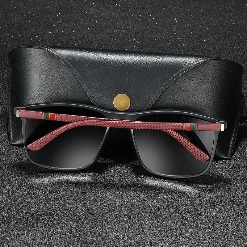 Square Vintage Polarized Men's Sunglasses