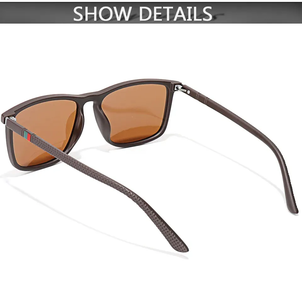 Square Vintage Polarized Men's Sunglasses