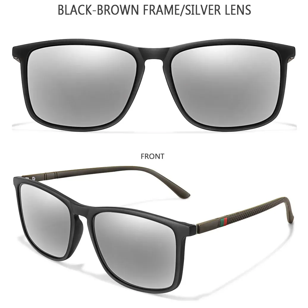 Square Vintage Polarized Men's Sunglasses
