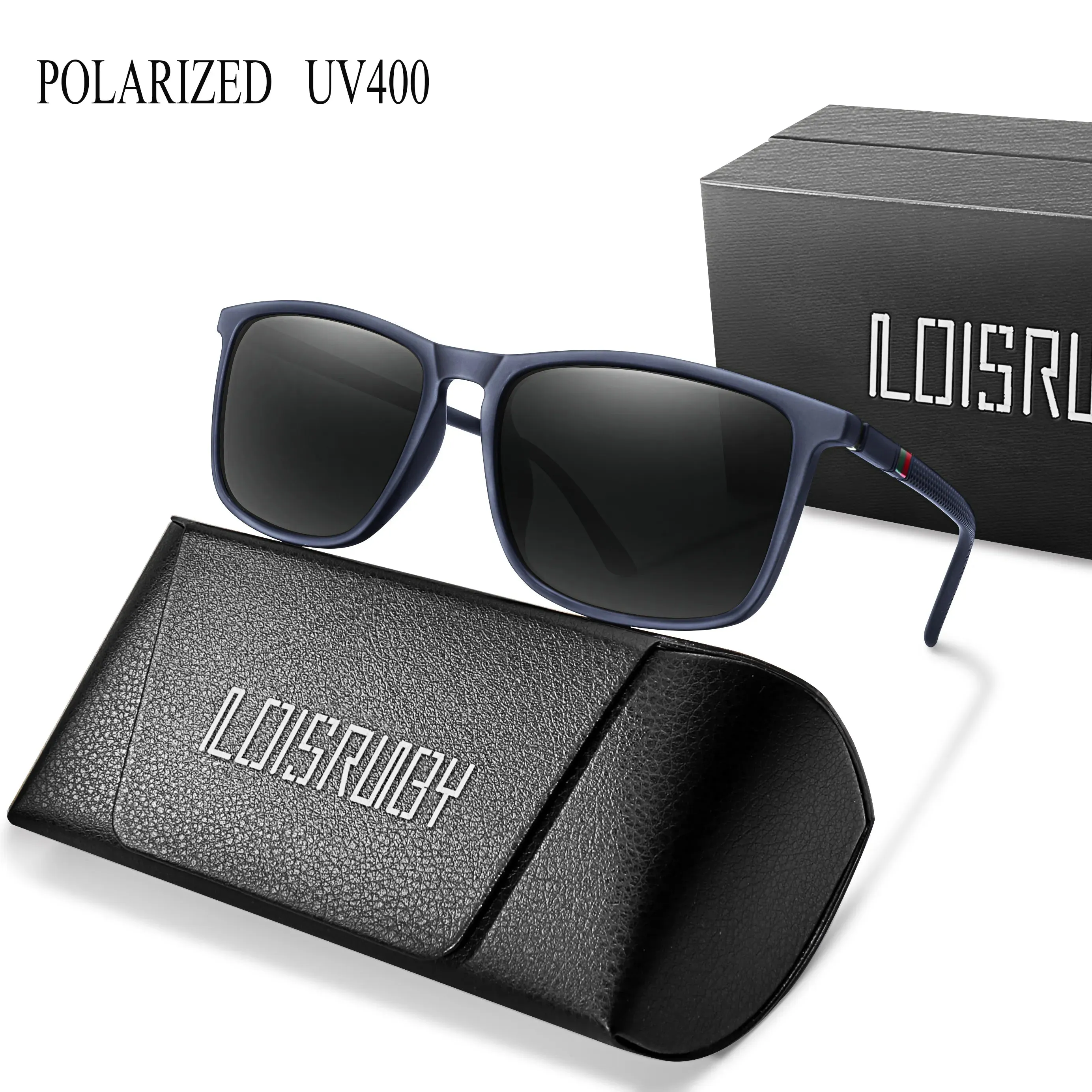 Square Vintage Polarized Men's Sunglasses