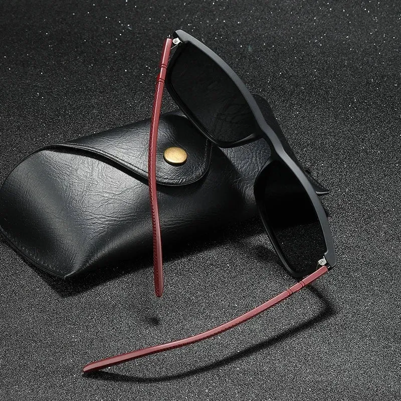 Square Vintage Polarized Men's Sunglasses