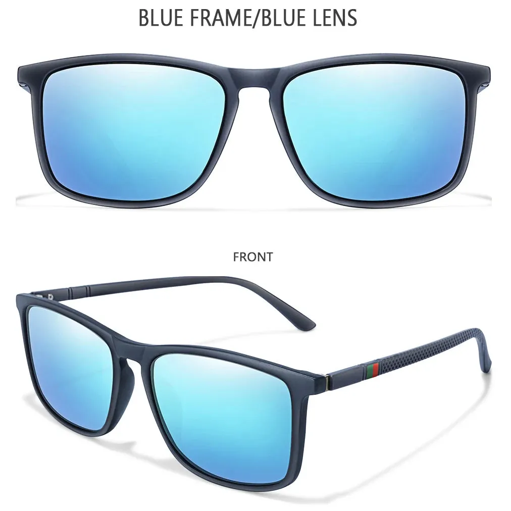 Square Vintage Polarized Men's Sunglasses