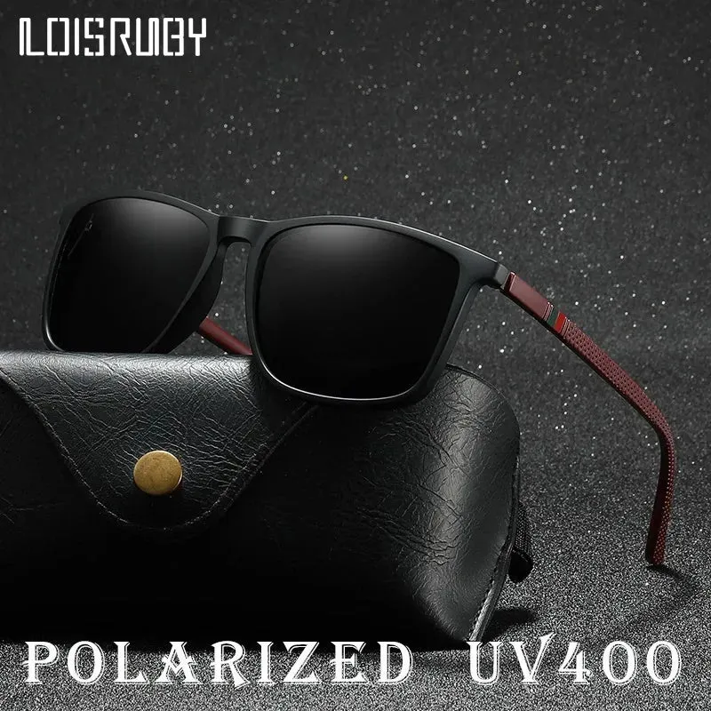 Square Vintage Polarized Men's Sunglasses