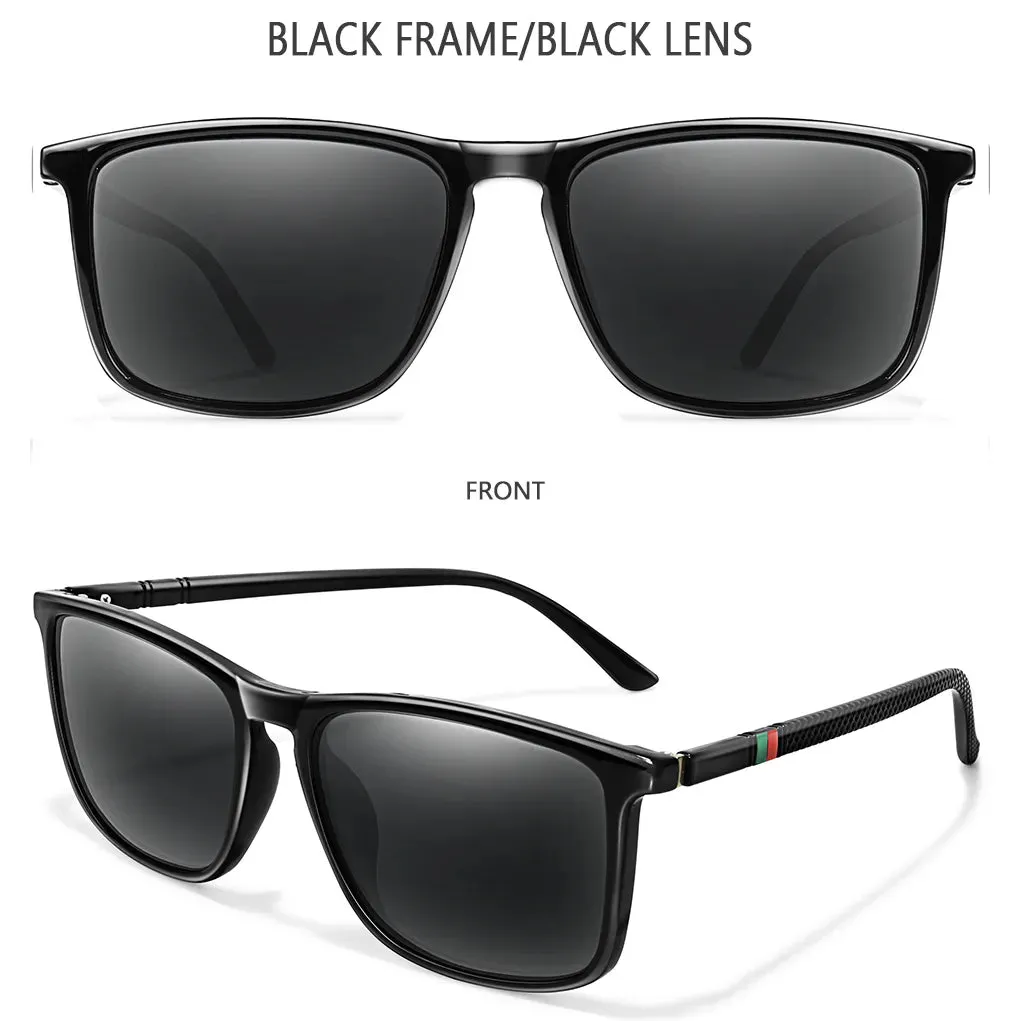 Square Vintage Polarized Men's Sunglasses