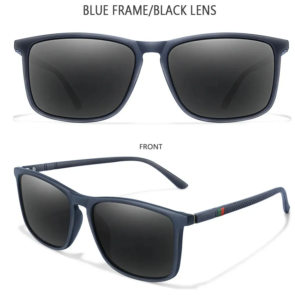 Square Vintage Polarized Men's Sunglasses