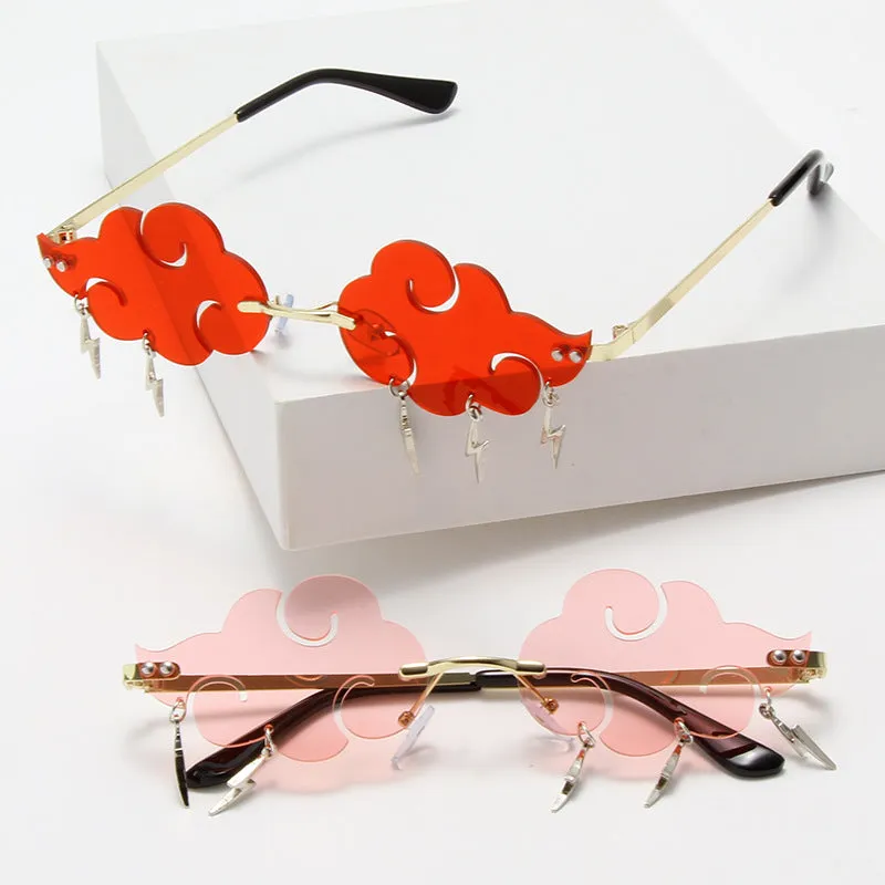 Sunglasses sun Shades Cloud Fashion Vintage Lightning Pendant Eccentric Personality Ball Party Shaped unisex