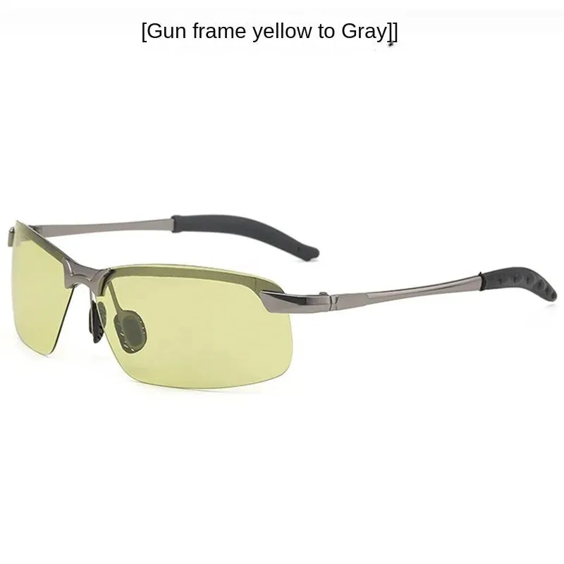 Sunglasses sun Shades Color Changing Polarized Driver Night Vision Men's Outdoor Cycling Day and Night Dual Use Driving unisex