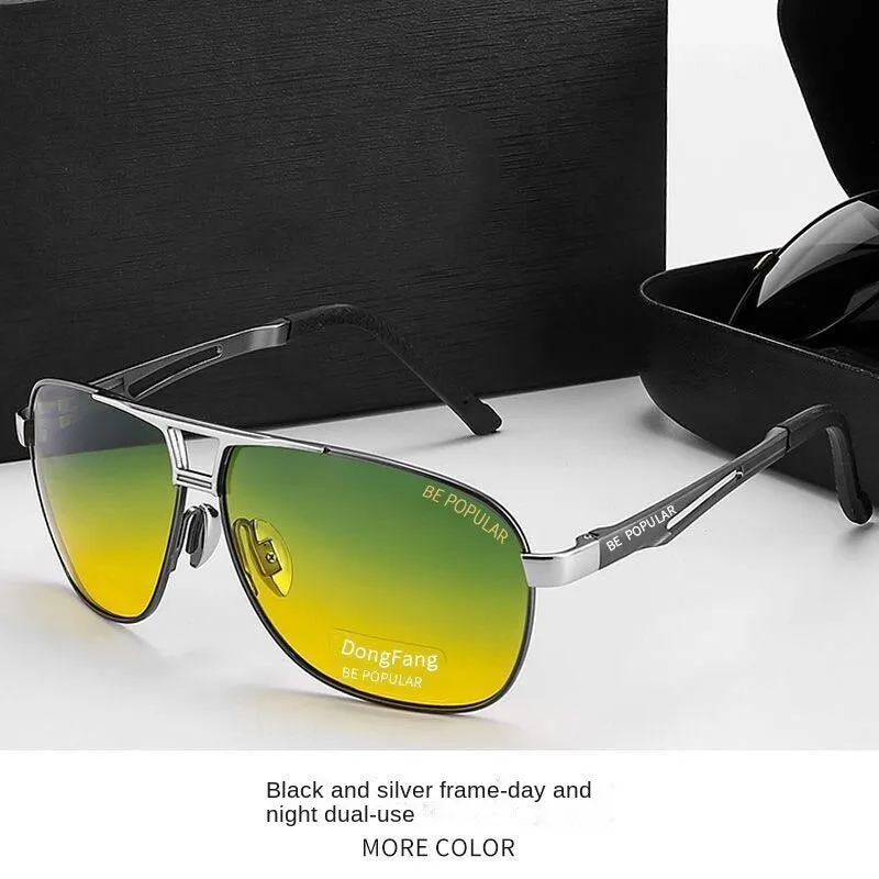 Sunglasses sun Shades Day and Night Dual Use Discolored Polarized Men's Anti High Beam Fishing HD Driving unisex