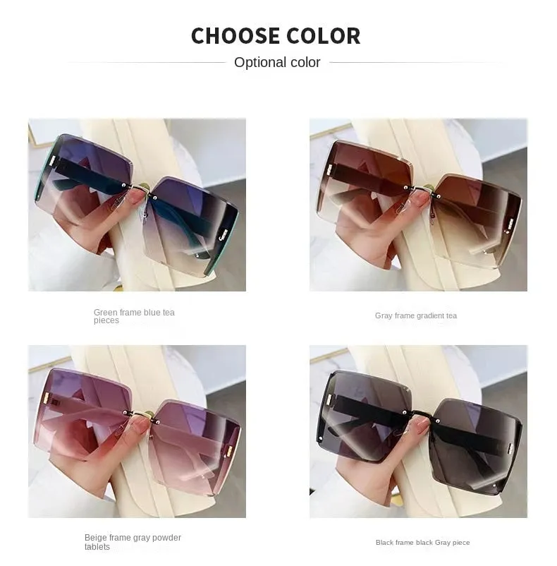 Sunglasses sun Shades Fashion Atmospheric Box to Make Big Face Thin Looked UV Protection unisex