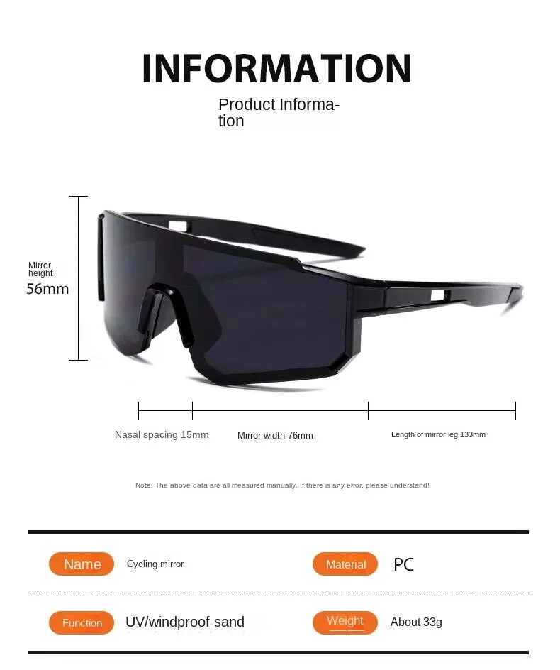 Sunglasses sun Shades Fashion Men's and Women's Outdoor Riding Protective True Color Film Colorful High Definition Large Lens Athletic unisex