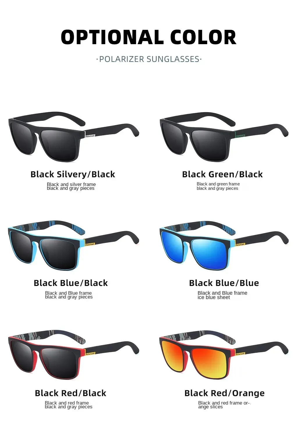 Sunglasses sun Shades Fashion Polarized Driving Driving European and American Riding Athletic unisex