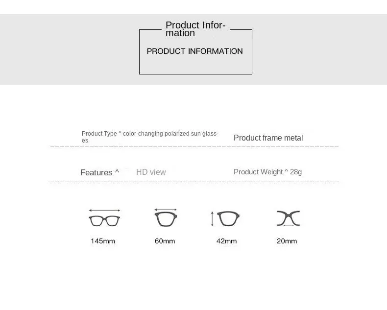 Sunglasses sun Shades Fashionable Personalized Color Changing Polarized Men's Metal unisex