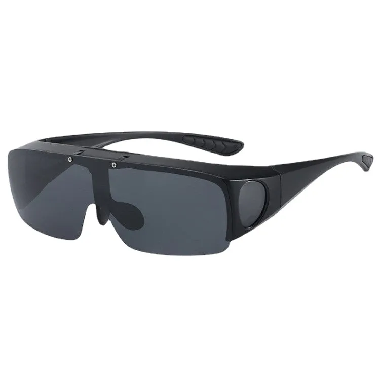 Sunglasses sun Shades Flip Set of Polarized One Piece Myopia Partial Mountain Climbing Biking Fishing unisex