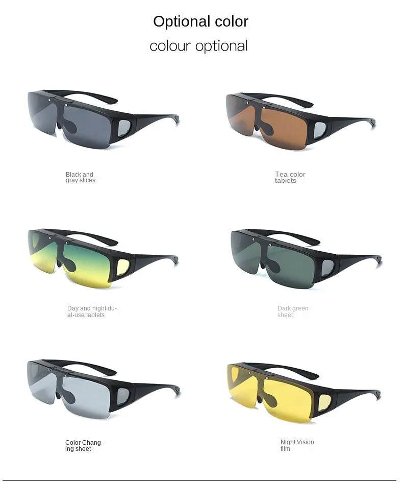 Sunglasses sun Shades Flip Set of Polarized One Piece Myopia Partial Mountain Climbing Biking Fishing unisex