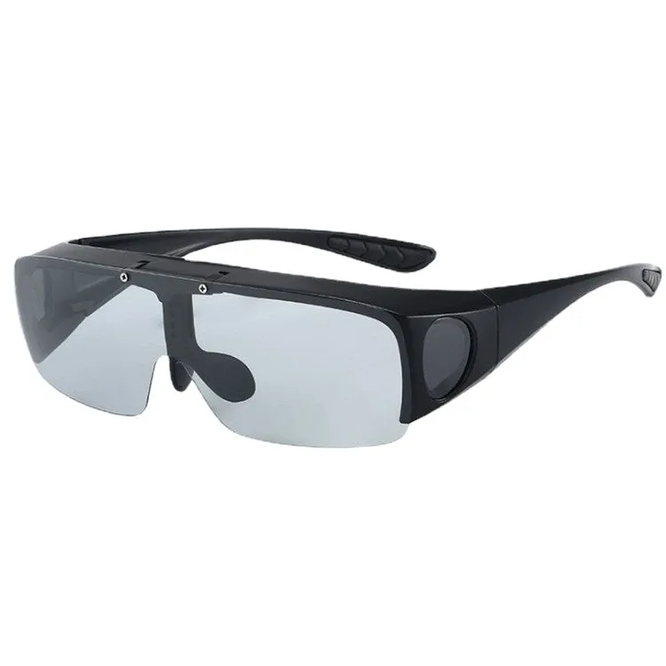 Sunglasses sun Shades Flip Set of Polarized One Piece Myopia Partial Mountain Climbing Biking Fishing unisex