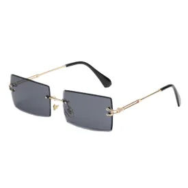 Sunglasses sun Shades Frameless Trimming Square Gradient Color Marine Clip Fashion Street Shooting Trendy unisex