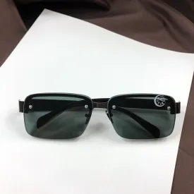 Sunglasses sun Shades Half Frame Perforated Men's Square Crystal Glass Crystal shade unisex