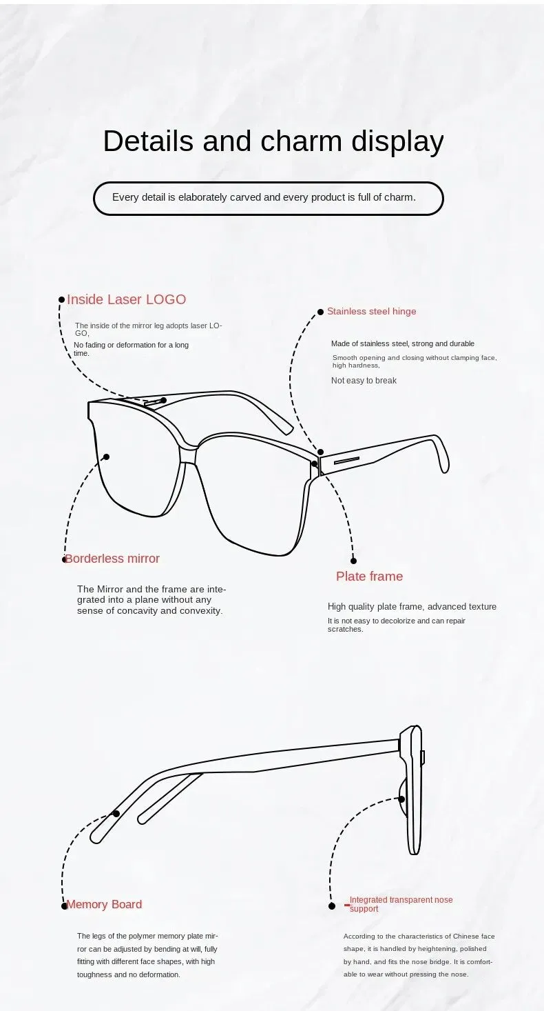 Sunglasses sun Shades High Grade Big Square Rim Big Face Show Face Small UV Protection unisex