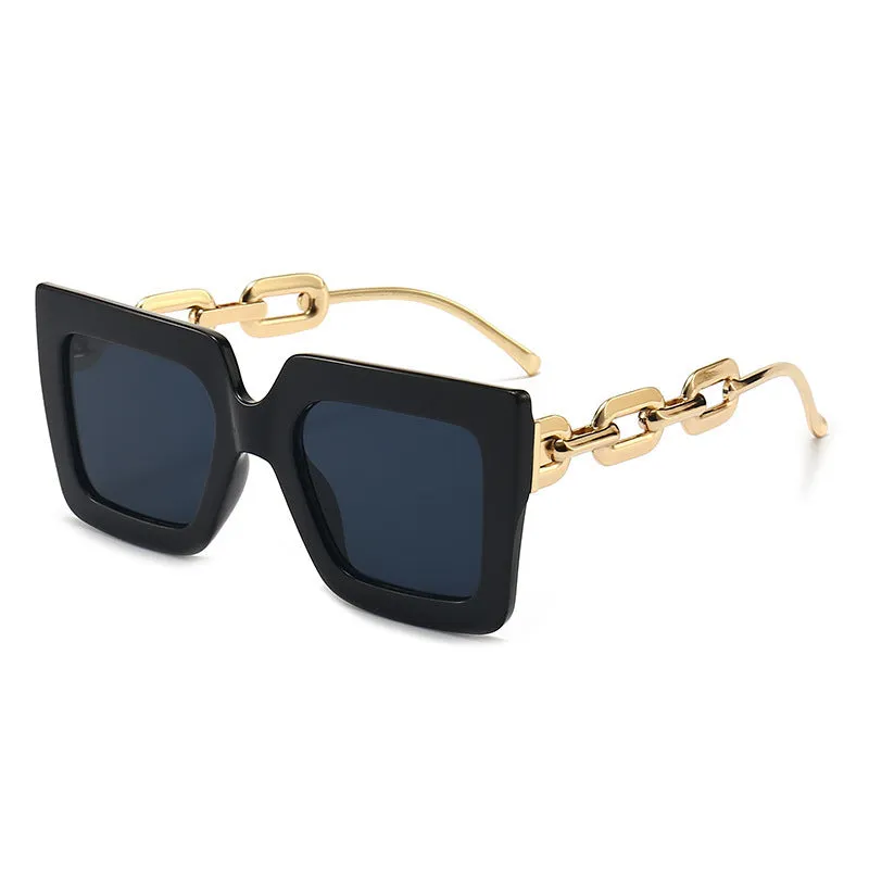 Sunglasses sun Shades Large Rim High Grade Box Chain unisex