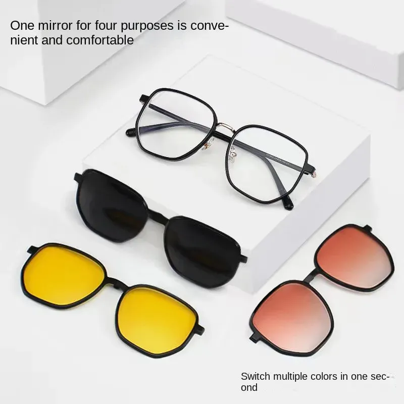 Sunglasses sun Shades Magnetic Set of Polarized Night Vision Goggles Fashion Progressive set Color unisex