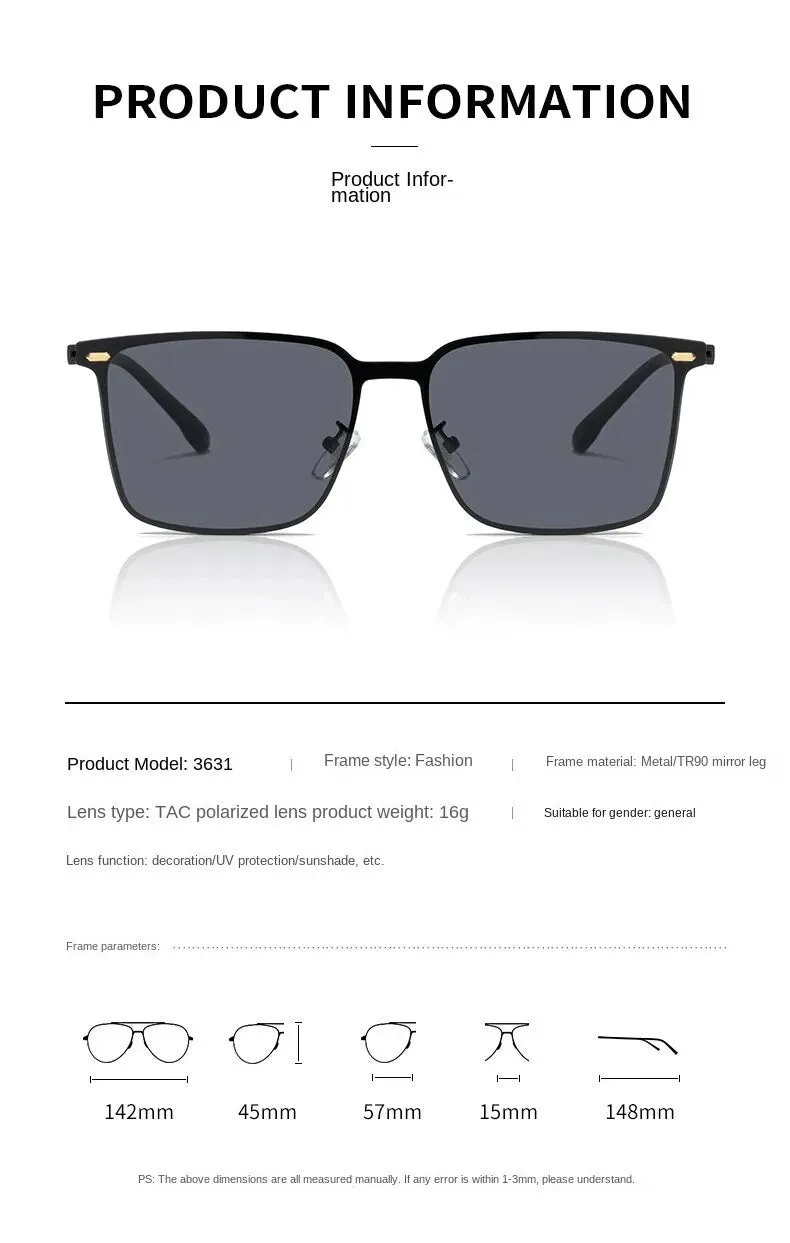 Sunglasses sun Shades Men's Polarized Retro Easy Matching Women's Trendy Mi Nail unisex