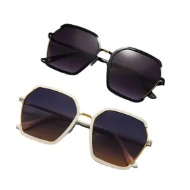 Sunglasses sun Shades Metal Large Frame Frame Gradient Color UV Protection High Grade Women's unisex